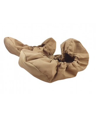 10-102/1 BEŻOWE CIEMNE ochraniacze na buty, wielorazowe ortalionowe obuwie ochronne obuwie muzealne, do żłobka, przedszkola, szk