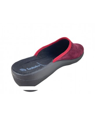 62-CA109 ŚLIWKOWE z haftem  : kapcie-klapki profilaktyczne damskie Inblu Anatomico