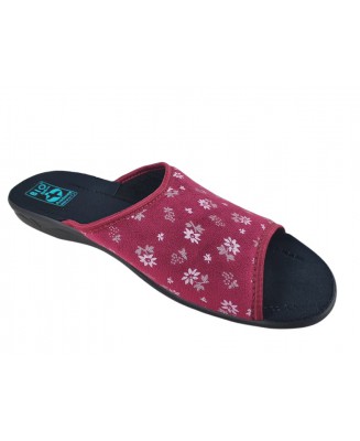 61-23985 ADANEX BIO Anatomic Pu Sole BORDOWE W KWIATUSZKI kapcie klapki profilaktyczne damskie DIANA Adanex  36-42