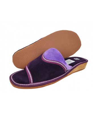 6-no10op FIOLET CIEMNY FIOLET JASNY kapcie pantofle papucie domowe dziewczęce damskie Nobex 35-41