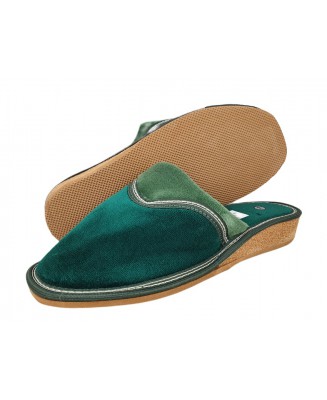 6-no10zp ZIELONY ZIELONY JASNY kapcie pantofle papucie na koturnie domowe dziewczęce damskie Nobex 35-41