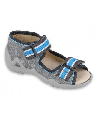 01-350P026 SNAKE SZARY  :: WKŁADKI SKÓRZANE :: sandalki kapcie  buciki obuwie dziecięce sandały wcz.dziecięce buty Befa