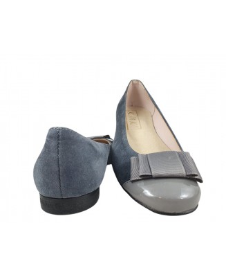 2-KMK123sz szare eleganckie czółenko dziewczęce damskie przedszkolne szkolne wkładki skórzane KMK  31-39